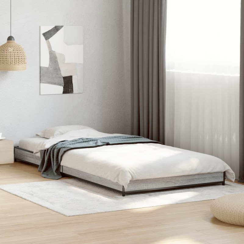 Cadre de lit sans matelas sonoma gris 90x200 cm 