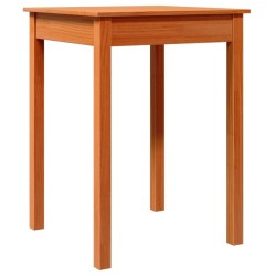 Table à manger cire marron 55x55x75 cm bois massif de pin 
