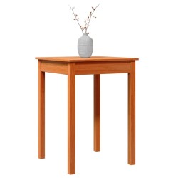 Table à manger cire marron 55x55x75 cm bois massif de pin 
