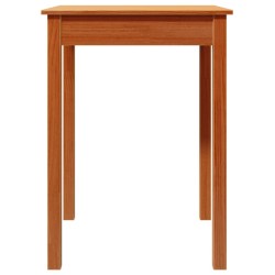 Table à manger cire marron 55x55x75 cm bois massif de pin 