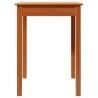 Table à manger cire marron 55x55x75 cm bois massif de pin 