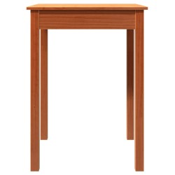 Table à manger cire marron 55x55x75 cm bois massif de pin 