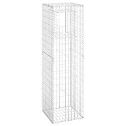 Poteau à panier de gabion 50x50x180 cm Fer 