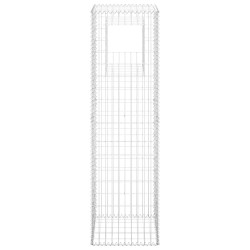 Poteau à panier de gabion 50x50x180 cm Fer 