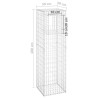 Poteau à panier de gabion 50x50x180 cm Fer 