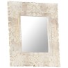 Miroir Blanc 50x50 cm Bois de manguier massif 