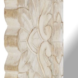 Miroir Blanc 50x50 cm Bois de manguier massif 