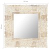 Miroir Blanc 50x50 cm Bois de manguier massif 