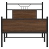 Cadre de lit sans matelas chêne marron 75x190cm bois ingénierie 