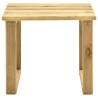 Chaise longue de jardin avec table et coussin Pin imprégné 