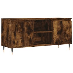 Meuble TV chêne fumé 104x35x50 cm bois d'ingénierie 