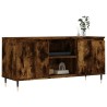 Meuble TV chêne fumé 104x35x50 cm bois d'ingénierie 