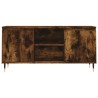 Meuble TV chêne fumé 104x35x50 cm bois d'ingénierie 