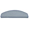 Tapis d'escalier 30 pcs gris clair et bleu 65x24x4 cm 