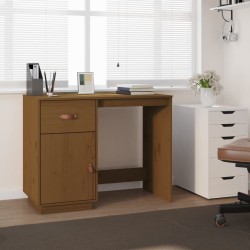 Bureau Marron miel 95x50x75 cm Bois massif de pin 