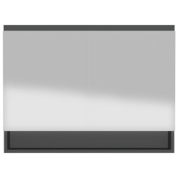 Armoire à miroir de salle de bain 80x15x60 cm MDF anthracite 