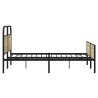 Cadre de lit en métal sans matelas chêne sonoma 150x200 cm 