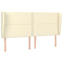 Tête de lit avec oreilles Crème 163x23x118/128 cm Similicuir 