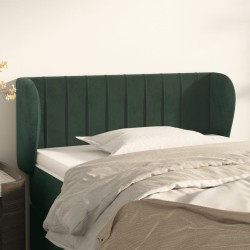 Tête de lit avec oreilles Vert foncé 93x23x78/88 cm Velours 