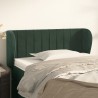 Tête de lit avec oreilles Vert foncé 93x23x78/88 cm Velours 