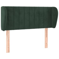Tête de lit avec oreilles Vert foncé 93x23x78/88 cm Velours 