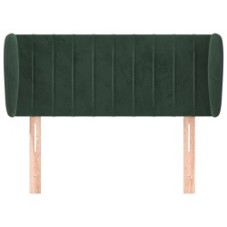 Tête de lit avec oreilles Vert foncé 93x23x78/88 cm Velours 