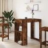 Table de bar chêne fumé 102x70x103,5 cm bois d'ingénierie 