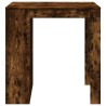 Table de bar chêne fumé 102x70x103,5 cm bois d'ingénierie 