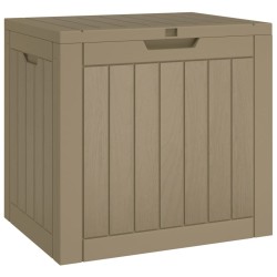 Boîte de stockage de jardin gris 55,5x43x53 cm polypropylène 