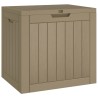 Boîte de stockage de jardin gris 55,5x43x53 cm polypropylène 