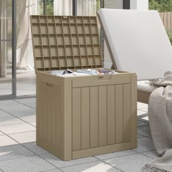 Boîte de stockage de jardin gris 55,5x43x53 cm polypropylène 