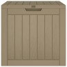 Boîte de stockage de jardin gris 55,5x43x53 cm polypropylène 