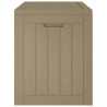Boîte de stockage de jardin gris 55,5x43x53 cm polypropylène 