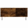 Table basse chêne fumé 80x80x36,5 cm bois d'ingénierie 