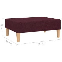 Repose-pied Violet 78x56x32 cm Tissu 