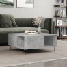 Table basse gris béton 80x80x36,5 cm bois d'ingénierie 