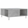 Table basse gris béton 80x80x36,5 cm bois d'ingénierie 