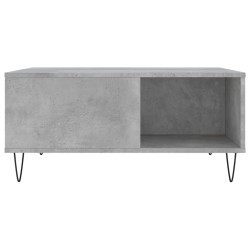 Table basse gris béton 80x80x36,5 cm bois d'ingénierie 
