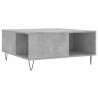 Table basse gris béton 80x80x36,5 cm bois d'ingénierie 