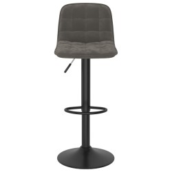 Tabouret de bar Gris foncé Velours 