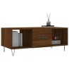 Table basse chêne marron 102x50x40 cm bois d'ingénierie 
