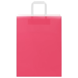 Sacs en papier 250 pcs avec poignées rose 26x12x35 cm 