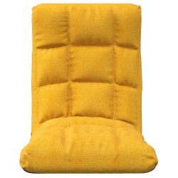 Chaise pliable de sol Jaune moutarde Tissu 