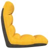 Chaise pliable de sol Jaune moutarde Tissu 
