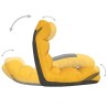 Chaise pliable de sol Jaune moutarde Tissu 