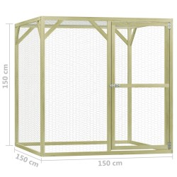 Poulailler 1,5x1,5x1,5 m Pinède imprégnée 