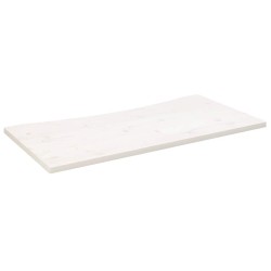 Dessus de bureau blanc 100x50x2,5 cm bois massif de pin 