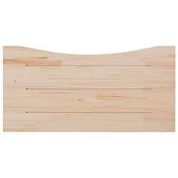 Dessus de bureau blanc 100x50x2,5 cm bois massif de pin 