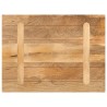 Dessus de table 80x50x3,8 cm rectangulaire bois massif manguier 