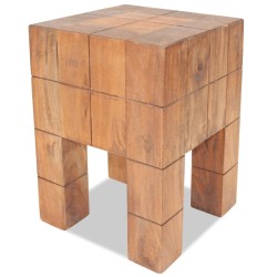 Tabouret bois d'acajou massif 